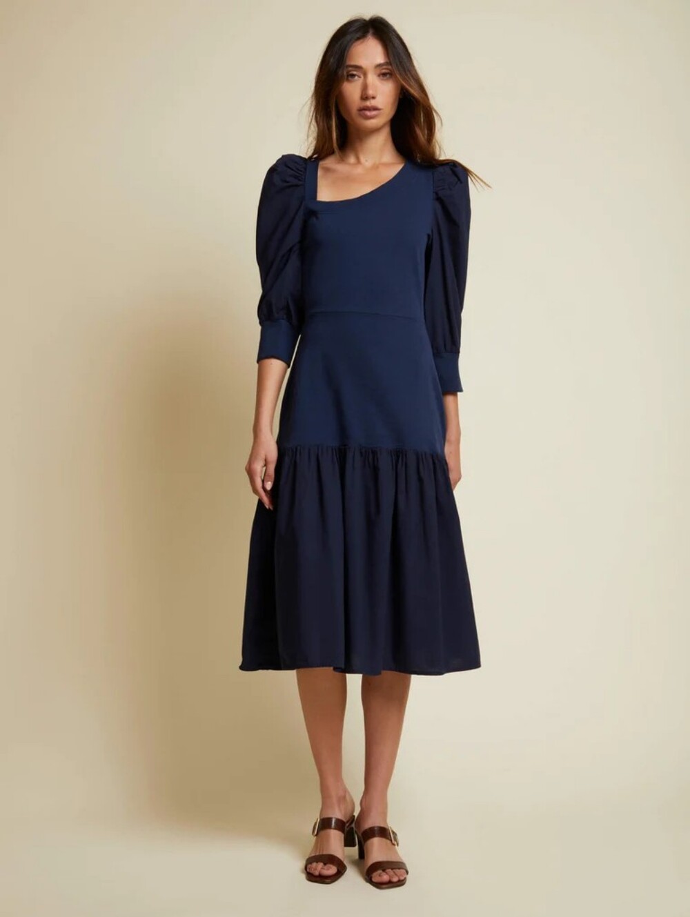 NATION LTD - Catalina Asymmetric Dress in Night Horizon